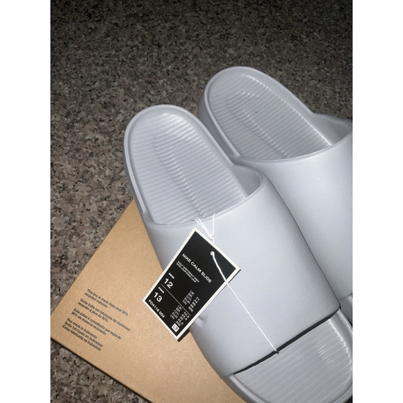 FD4116-004 Nike Calm Slide Wolf Grey Photon Dust Wolf Grey Men\'s Size 12